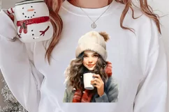 Christmas Little Girl Clipart Sublimation, Christmas PNG Product Image 2