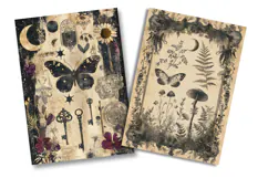 Dark Botanical Junk Journal Pages Product Image 2