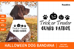 Funny Halloween Dog Bandana Quote SVG | Trick Or Treater Product Image 1