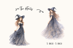 Witch Watercolor Clipart, Magical Witch Product Image 2