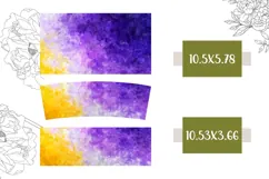 Purple Tumbler Wrap Design, Abstract 40 Oz Tumbler PNG Product Image 2
