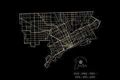 Detroit Michigan city road map SVG PNG Product Image 2