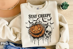 Stay Creepy Sublimation - Halloween PNG Design Product Image 1