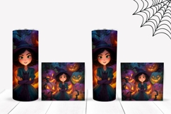 3D Halloween Witch Tumbler, Colorful Pumpkins Tumbler Print Product Image 2