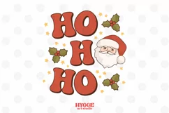 Ho Ho Ho Sublimation | Retro Christmas PNG | Groovy Santa Product Image 1