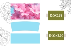 Hydrangea Tumbler Wrap Design, Blue 40 Oz Tumbler PNG Product Image 2