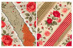 Valentines, Shabby Chic, Papers, Junk Journal Product Image 2