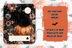 Cute Black Cat Money Card Printable Product Image 2