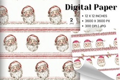 Santa Claus Background Christmas Seamless Pattern Gift Wrap5 Product Image 1
