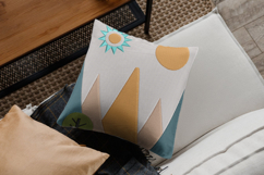 Geometric Mountain Landscape Embroidery Design Product Image 2