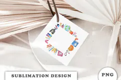 Watercolor School Supplies Frame png Product Image 2