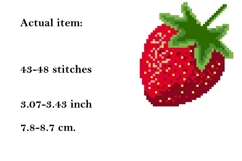 Strawberry cross stitch pattern. Red detailed small berry em Product Image 2