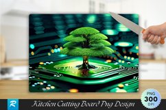 Tree Growing in Circuit Cutting Board Sublimation Design Product Image 1