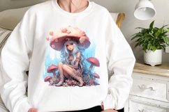 Glitter Mushroom Fairy Sublimation Clipart Product Image 2