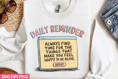 Daily Reminder PNG, Daily Reminder Sublimation PNG Product Image 2