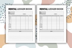 Rental Ledger Book Interior Product Image 2