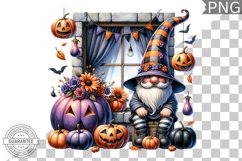 Halloween Gnome Sublimation - Halloween Clipart PNG Product Image 1