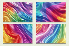 Rainbow Satin Cloth Cutting Boards sublimation Design Product Image 2