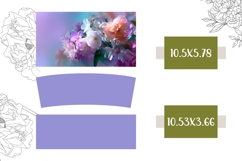 Purple Tumbler Wrap Design, Flowers 40 Oz Tumbler PNG Product Image 2