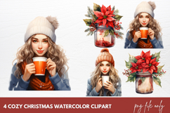 Cozy Christmas Home Clipart Sublimation Product Image 1