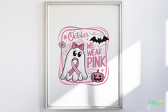Pink Ghost Breast Cancer Awareness Png Product Image 5