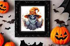 Cowboy Ghost Sublimation Clipart, Watercolor Clipart Product Image 2