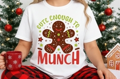 Cute Enough To Munch Svg, Kids Christmas Gingerbread Svg. Product Image 3