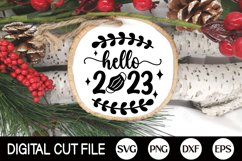 Hello 2023 SVG, Christmas 2022 Ornament, New year Ornament Product Image 3
