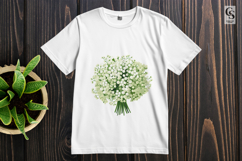 White Flower Bouquet Clipart Sublimation PNG Product Image 2