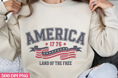 America 1776 land PNG, 4th Of July Sublimation PNG Product Image 1
