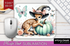 Deer Halloween Mouse Pad Sublimation Coquette Mousepad PNG Product Image 1