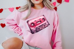 Retro Valentine Watercolor Clipart, Pink Valentine Product Image 2