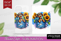 Denim Phone Case PNG - Dog In Pocket Case PNG Sublimation Product Image 1