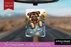 Denim Air Freshener PNG - Dog In Pocket PNG Sublimation Product Image 1