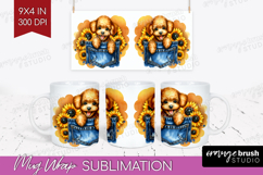 Denim Mug Wrap - Dog In Pocket Mug PNG Sublimation Product Image 1