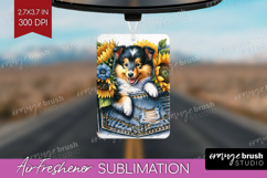 Denim Air Freshener PNG - Dog In Pocket PNG Sublimation Product Image 1