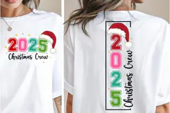 2025 Christmas crew PNG, Merry Christmas PNG, Merry & Bright Product Image 2