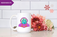 Hand Drawn Cosmic Illustration, Cartoon Astronaut PNG Product Image 2