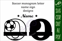 Football or Soccer Capital Monogram Letter O SVG Product Image 2