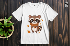 Autumn Raccoon Clipart Sublimation PNG Product Image 2