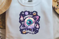 Pink Halloween Spookiest in the galaxy1 PNG Sublimation Product Image 1
