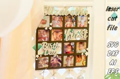 Photo Frame|Child Metrica|New Born|Baby||Birthday| Laser Cut Product Image 2
