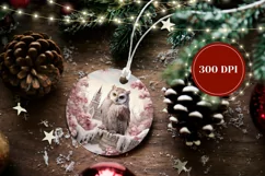 Christmas Ornament PNG, Cute Owl Ornament Design Product Image 2