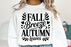 Fall Breeze Autumn Leaves Svg | Halloween Svg | Shirt Svg Product Image 1