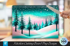 Whimsical Starry Christmas Night Cutting Board PNG Design Product Image 1