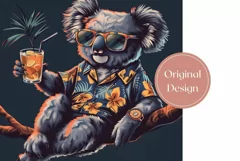 Funny Koala Tumbler Wrap Design, Tropical Tumbler Template Product Image 2