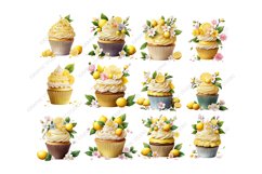 Lemon Cupcake Clipart, Fruits Cupcake Clipart Product Image 2