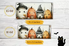 Cute Halloween Mug Design, Cartoon Pumpkins Mug Print Product Image 2