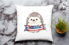 Patriotic Hedgehog Clipart PNG Product Image 2
