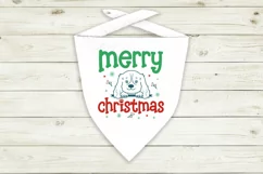 Merry Christmas Christmas Dog Bandana SVG Design Product Image 2